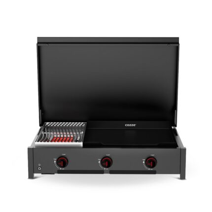 Cozze® Combo 900 2-in-1 Gasgrill & Plancha – 3 Brenner, Deckel & Thermometer