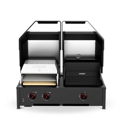 Cozze® Quattro 900 4-in-1 Gasgrill – Pizzaofen, Plancha & 800°C Steakzone, 13 kW