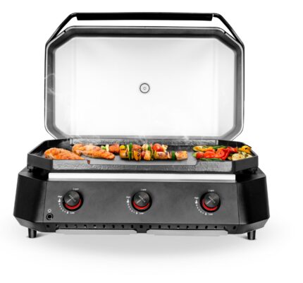 Cozze® Plancha Gasgrill 800×500 mm – Zündung, LED, Thermometer & Regler